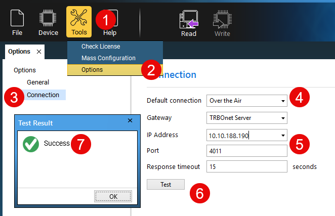 Swift CPS OTAP read configuration