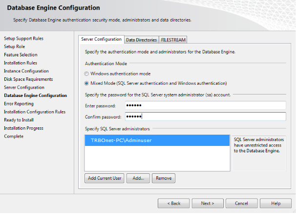 Enable Mixed Mode Authentication for SQL Server