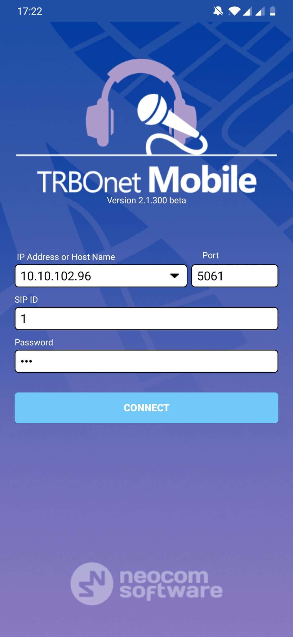 TRBOnet configuration for Mobile Client