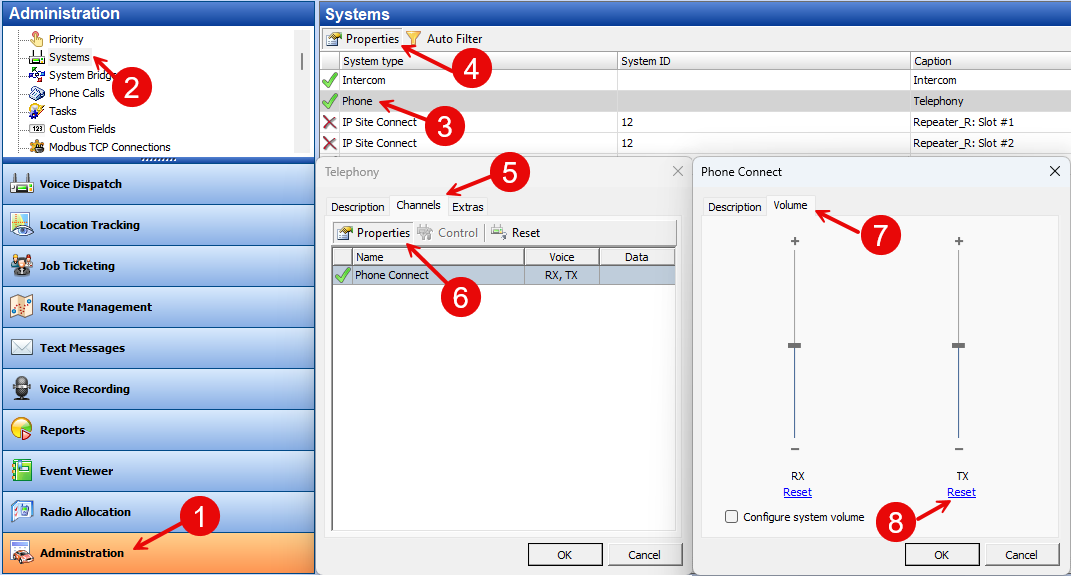 Radio System TX Level Settings