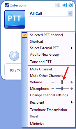 PTT Box Microphone Settings