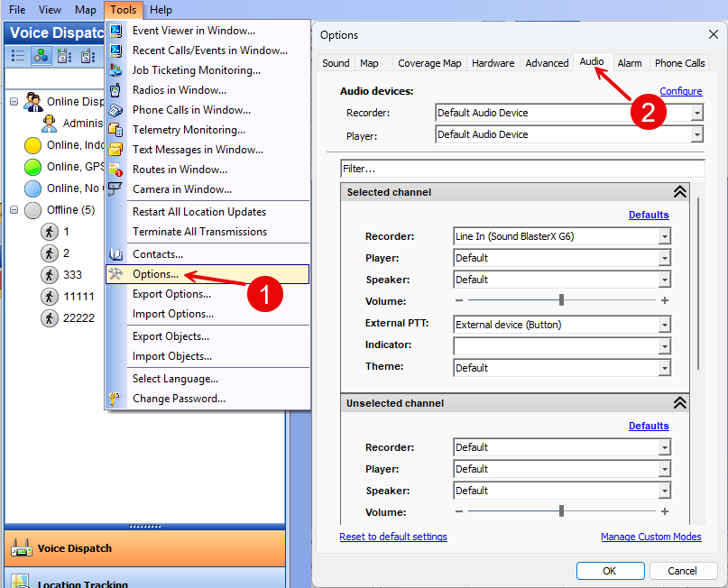 System Volume Options