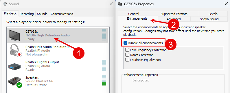 Audio Device Settings