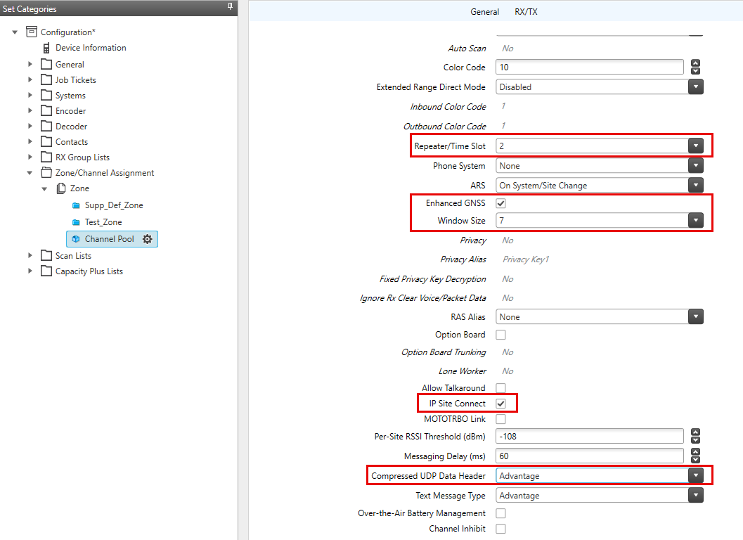 Revert channel configuration