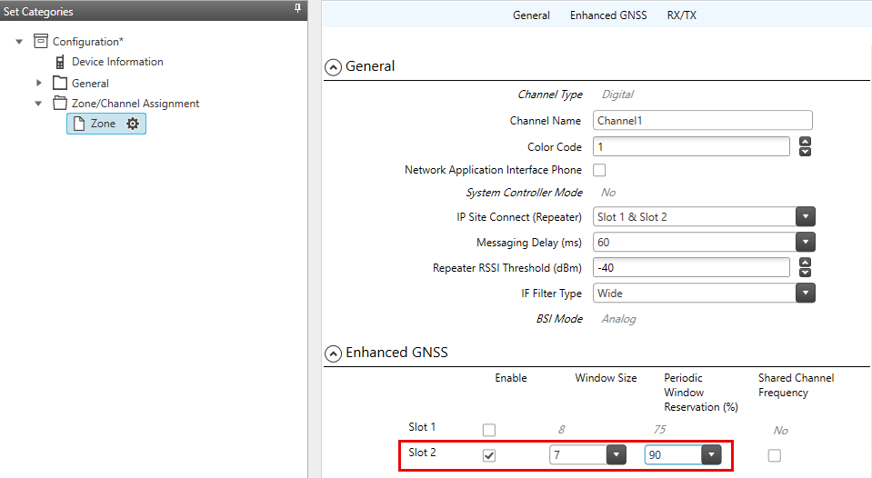 Repeater Enhanced GPS configuration