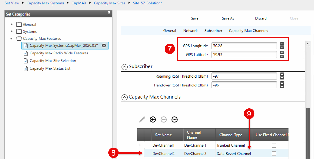 Data channel configuration