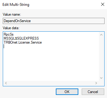DependOnService configuration