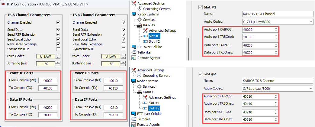 Kairos configuration page